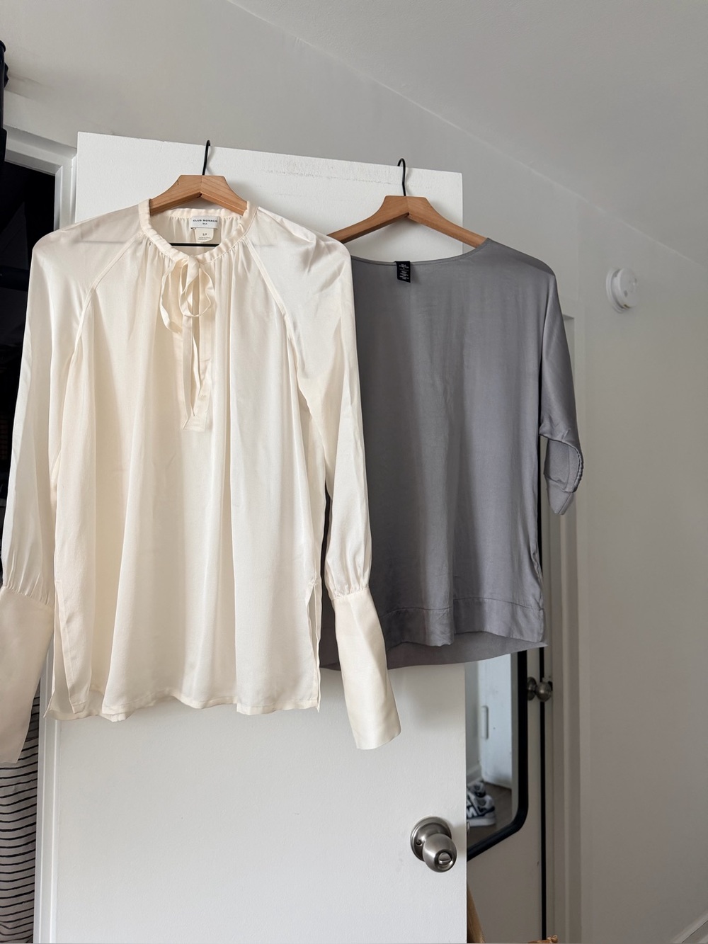 2 Silk Oversized Tops EUC